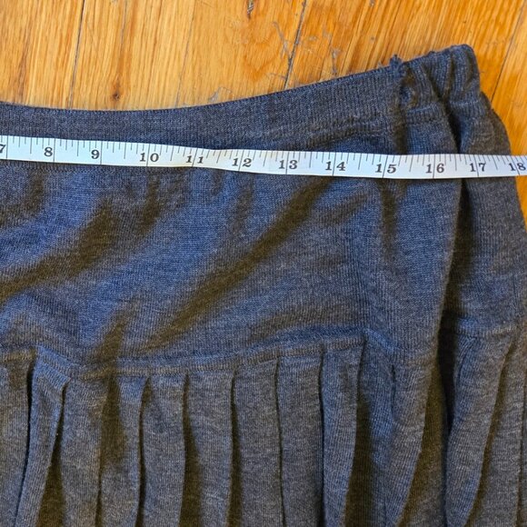 Sezane Leonine Style Gray Pleated Knit Skirt – Size XL - Picture 4 of 4
